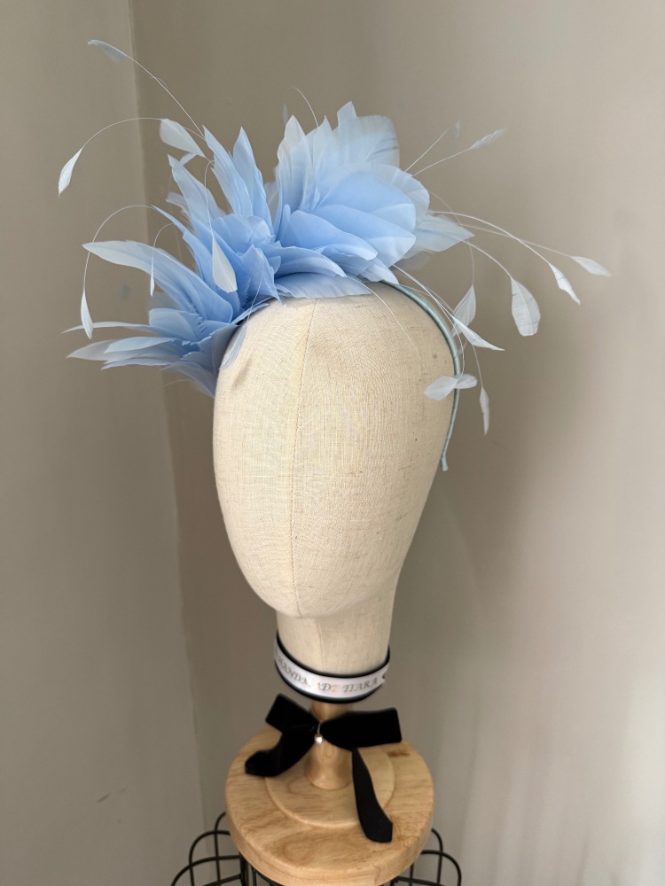 Light blue Feather headband