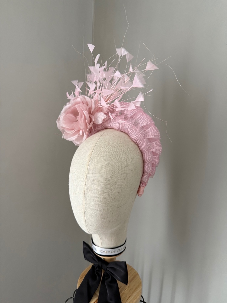 Light Pink Feather headband fascinator