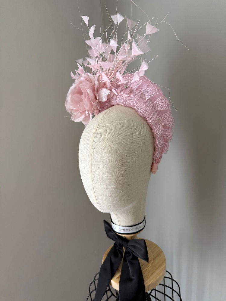 Light Pink Feather headband fascinator