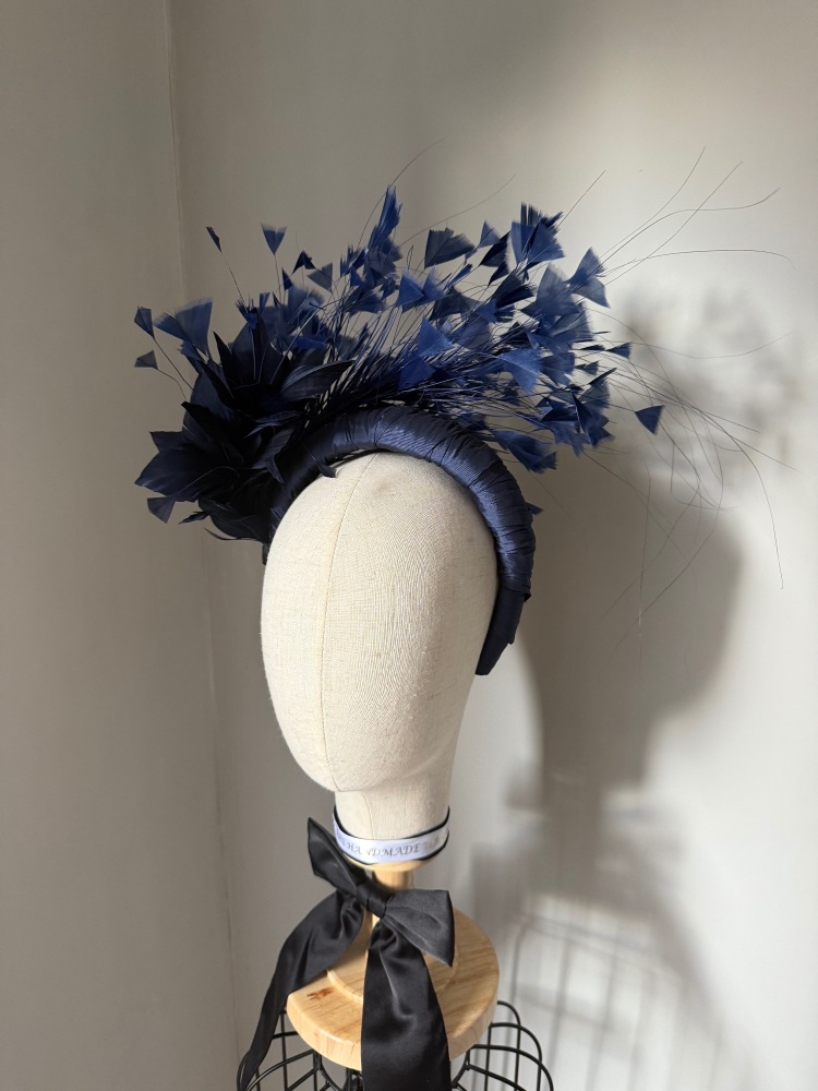 Statement feather headband fascinator