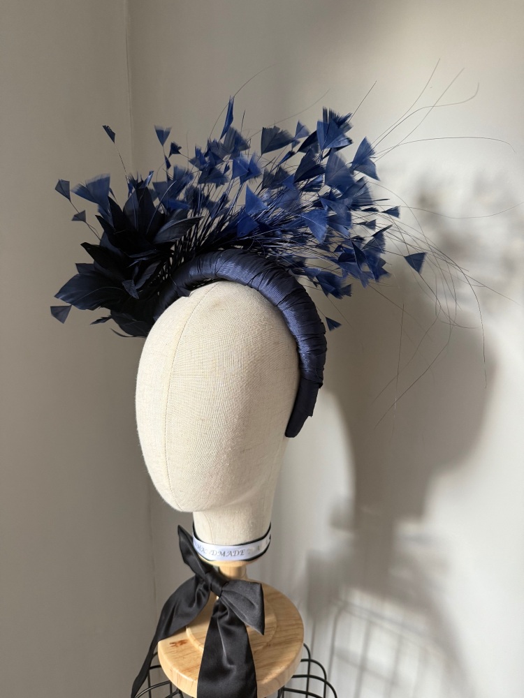 Statement feather headband fascinator