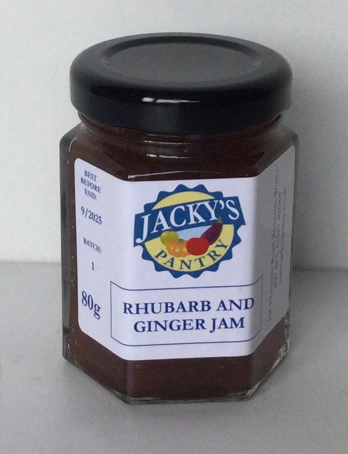 Rhubarb and Ginger Jam Mini Jar