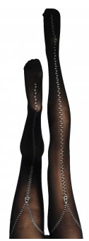 Silky Zipper Effect Tights