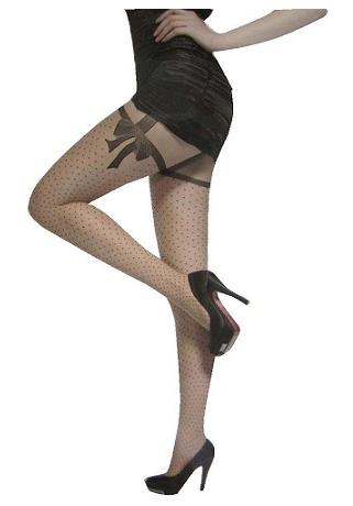 High Fashion Tights with Spots and Bows