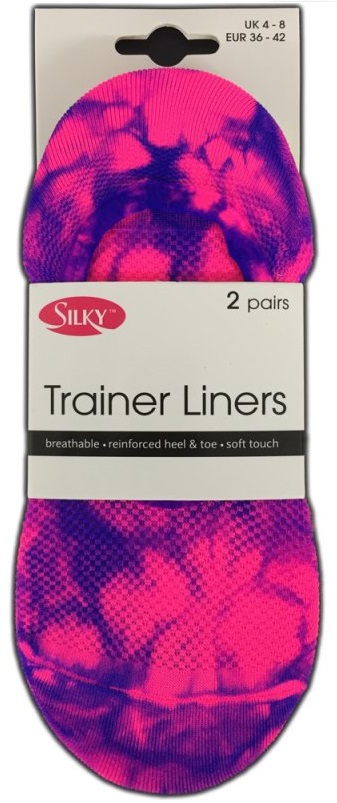 Silky Fluorescent 2 pack Trainer Socks
