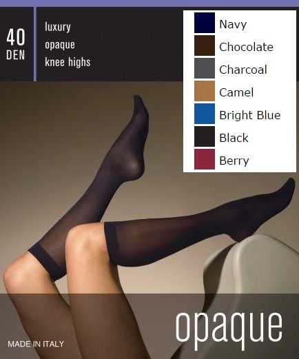 Gipsy 40 denier Opaque Knee Highs in Chocolate