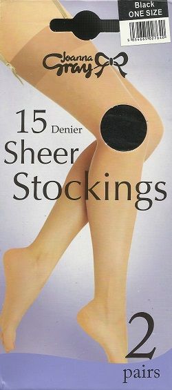 Joanna Grey 15 Denier Sheer 2 pack stockings in 3 shades