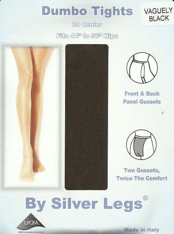 Silver Legs Italian 50 Denier Semi-opaque Footless Tights one Size
