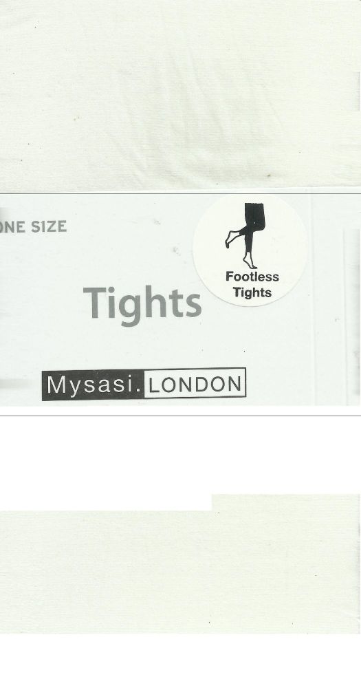 Mysasi 50 denier Footless Tights in White