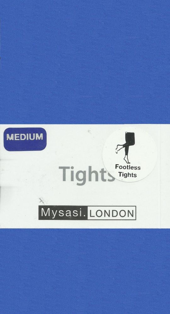 Mysasi 50 denier Footless Tights in Neon Blue