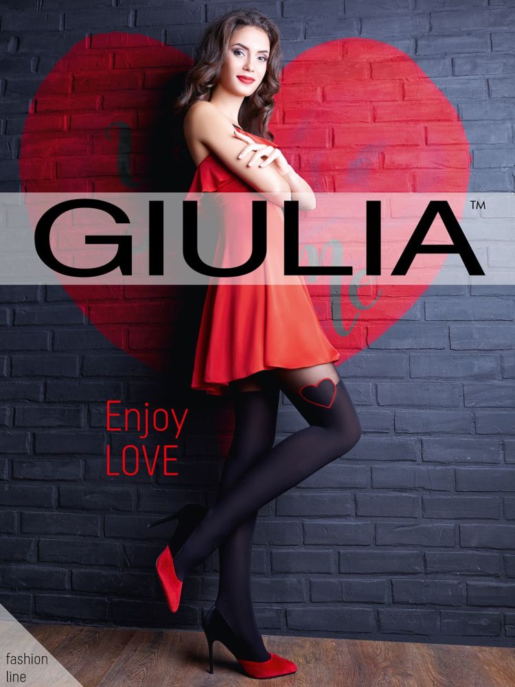 Giulia Enjoy Love Tights in Black