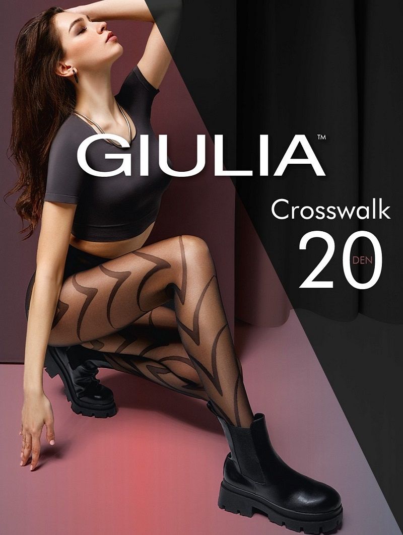 Giulia Crosswalk 20 Tights in Black Shade