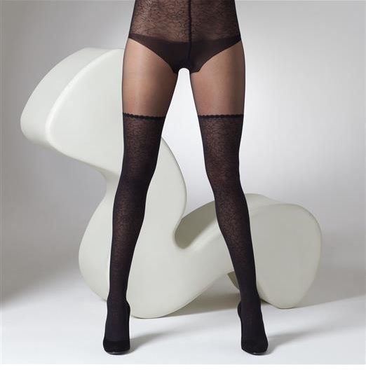 18MM Sheer Mock Over The Knee Suspender Tights Pantyhose Stockings  (Beige/Black) : : Fashion