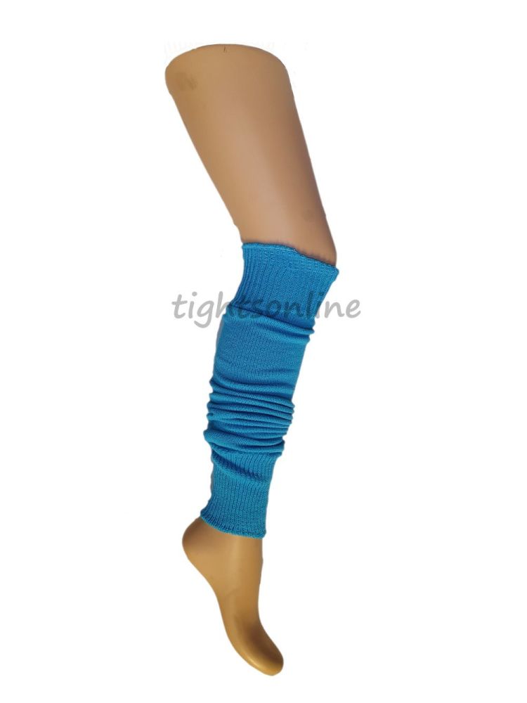 Silver Legs 60cm Leg Warmers in Neon Turquoise
