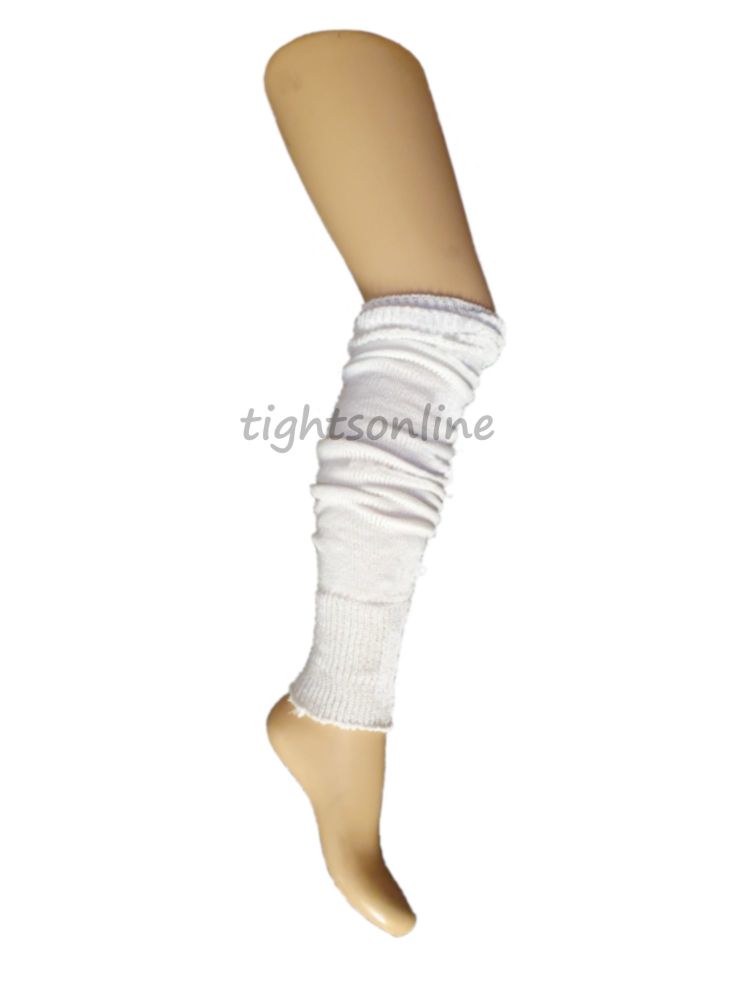 Silver Legs 60cm Leg Warmers in White