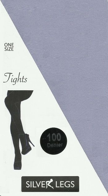 Silver Legs 100 Denier Opaque Tights in Lilac