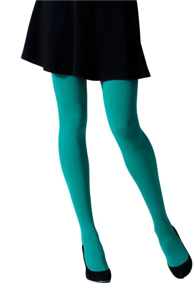 Gipsy 100 Denier Opaque Tights Extra Large in Sea Green