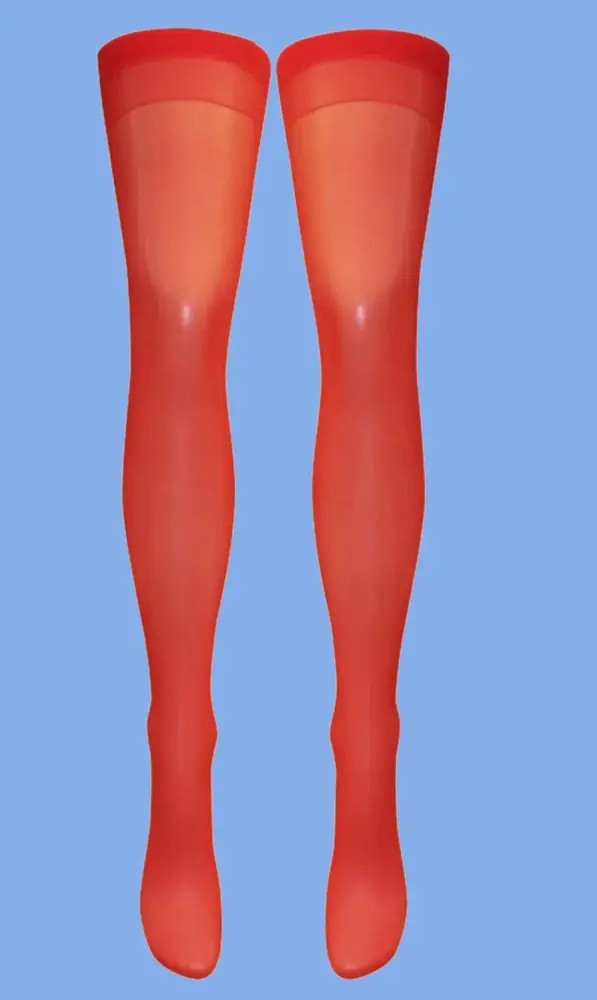 Silver Legs Red Vintage Stockings in 2 sizes