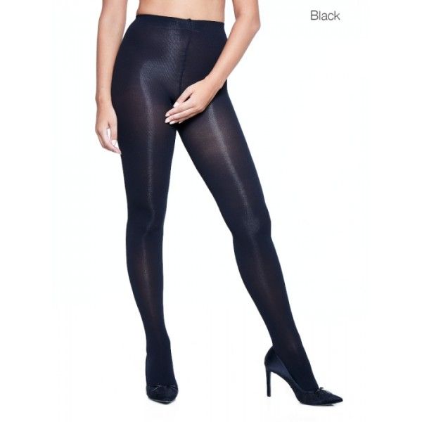 Miss Naughty Metallic Crotchless Tights in Black