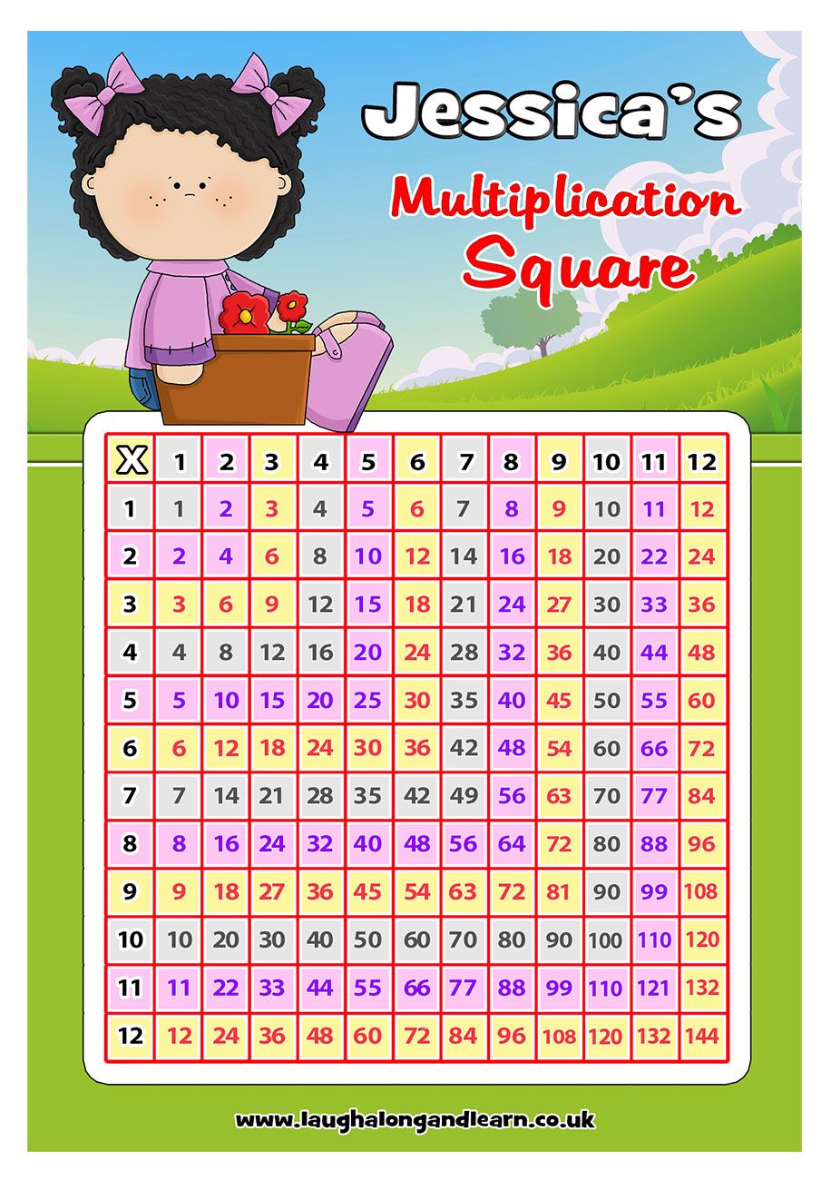 2 Personalised-Multiplcation-Square-For-Girls