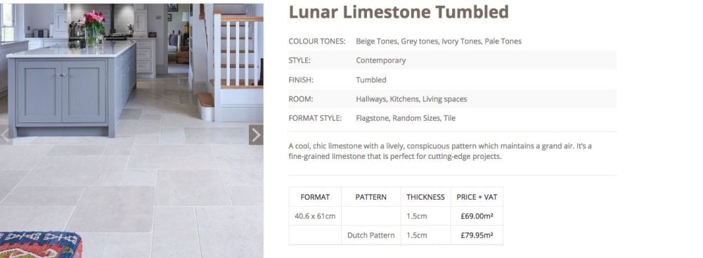 Lunar Tumbled LImestone