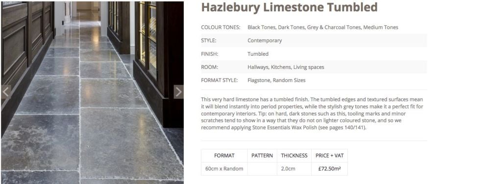 Hazlebury tumbled limestone woodstoneuk