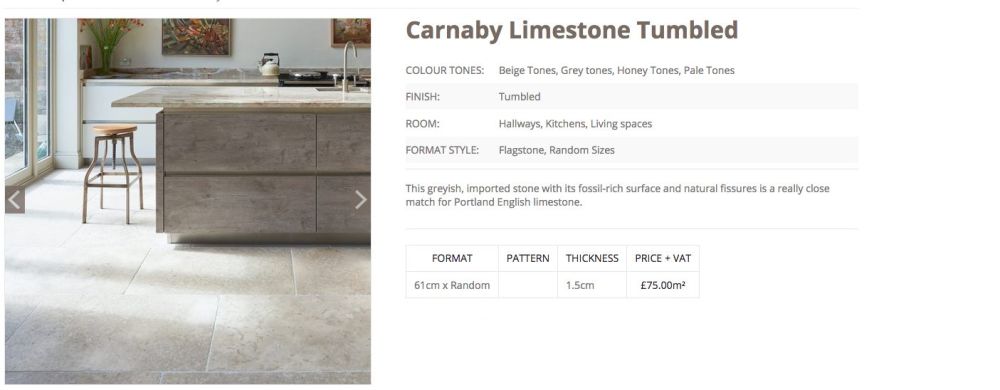 Carnaby limestone tumbled