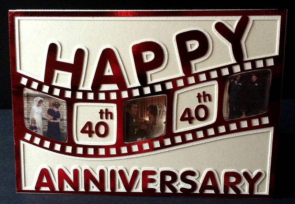 Happy Anniversary Film Strip Topper with a bonus A5 aperture card