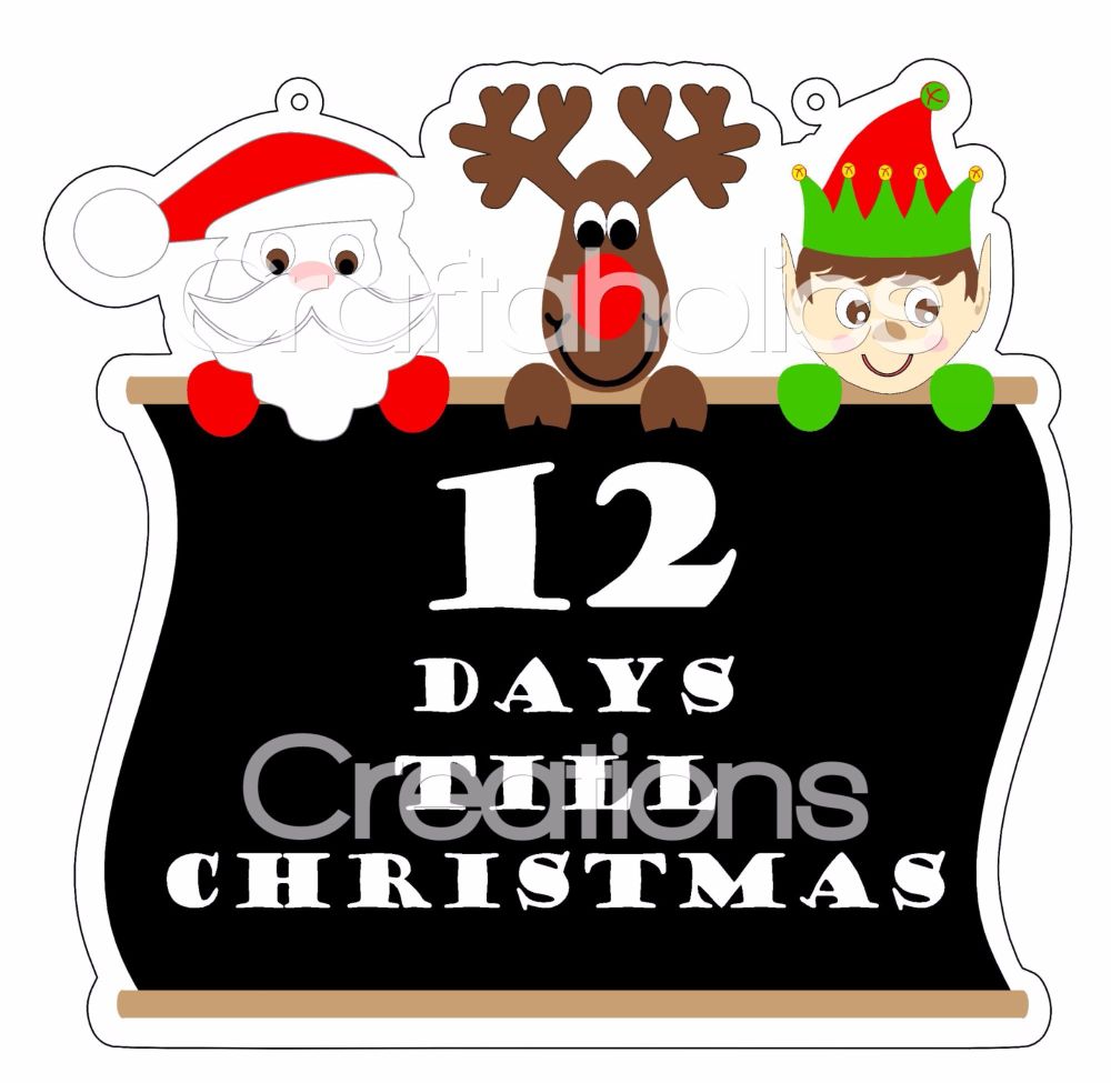 Countdown to Christmas for Acrylic & MDF Hangers