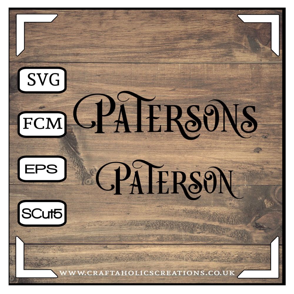 Paterson Patersons in Desire Pro Font