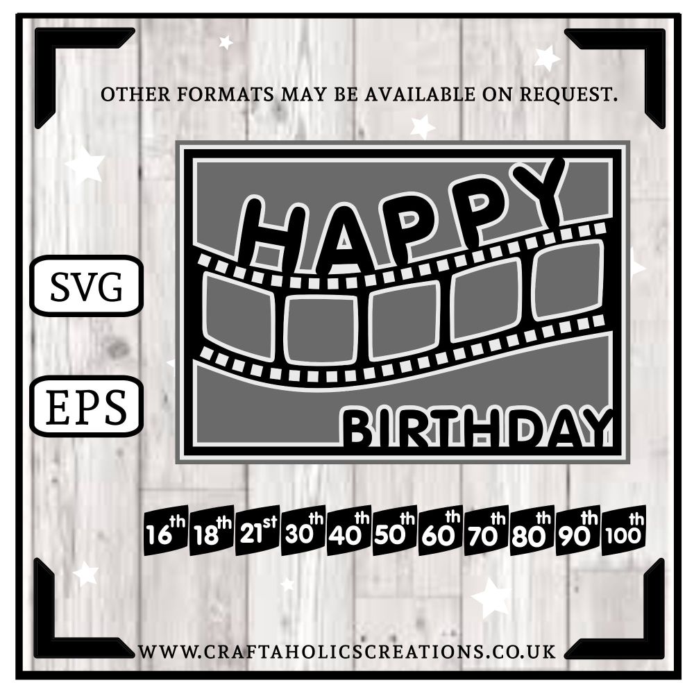 Happy Birthday Film Strip Topper 