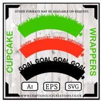 Set of 3 Goal Cupcake Wrappers