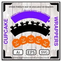 Set of 3 Halloween Cupcake Wrappers