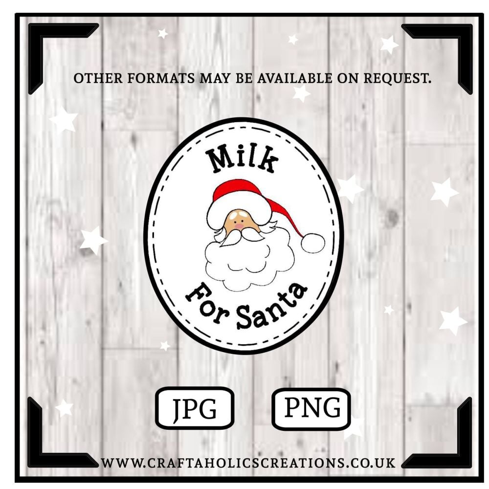 Milk for Santa Label