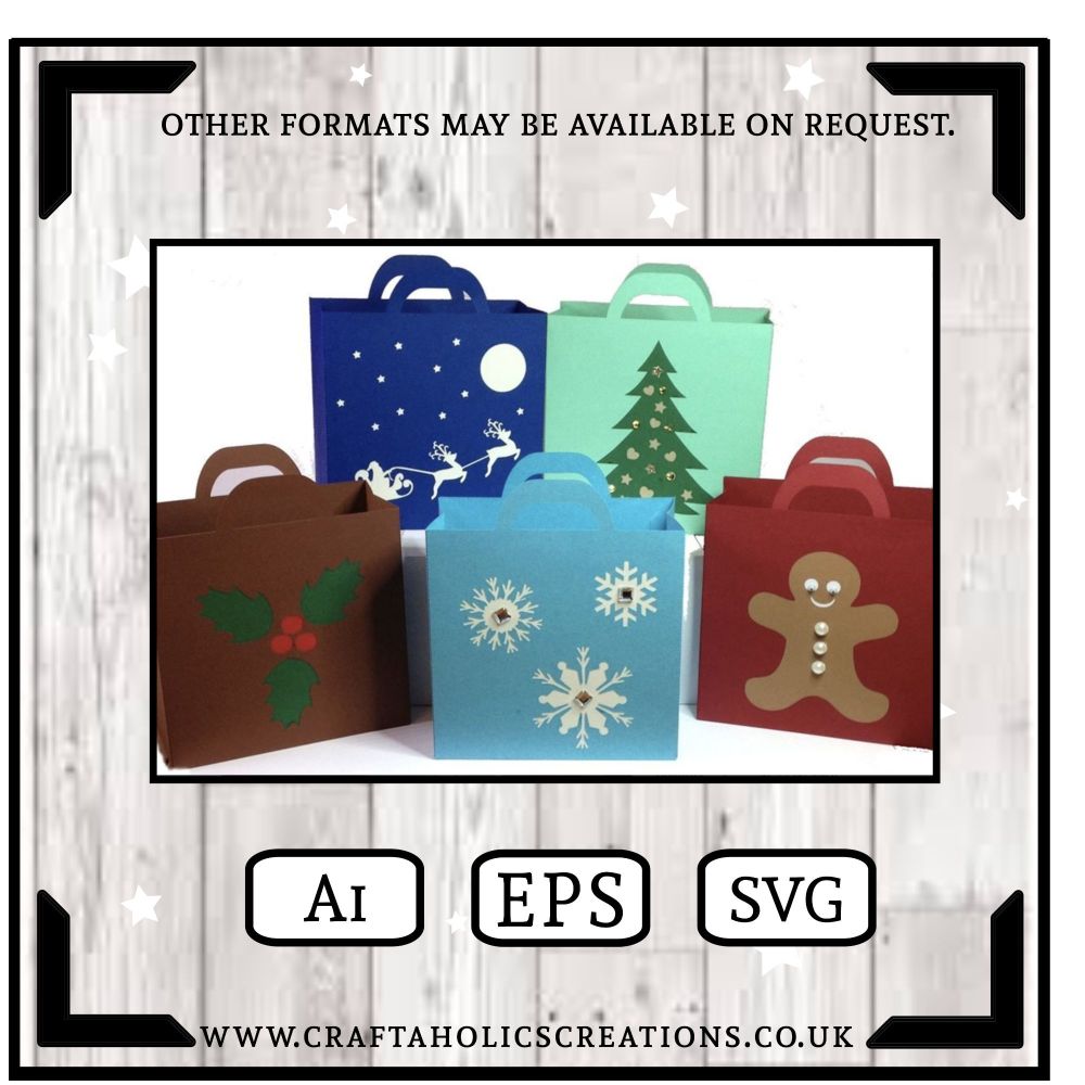 Set of 5 Easy Christmas Bags
