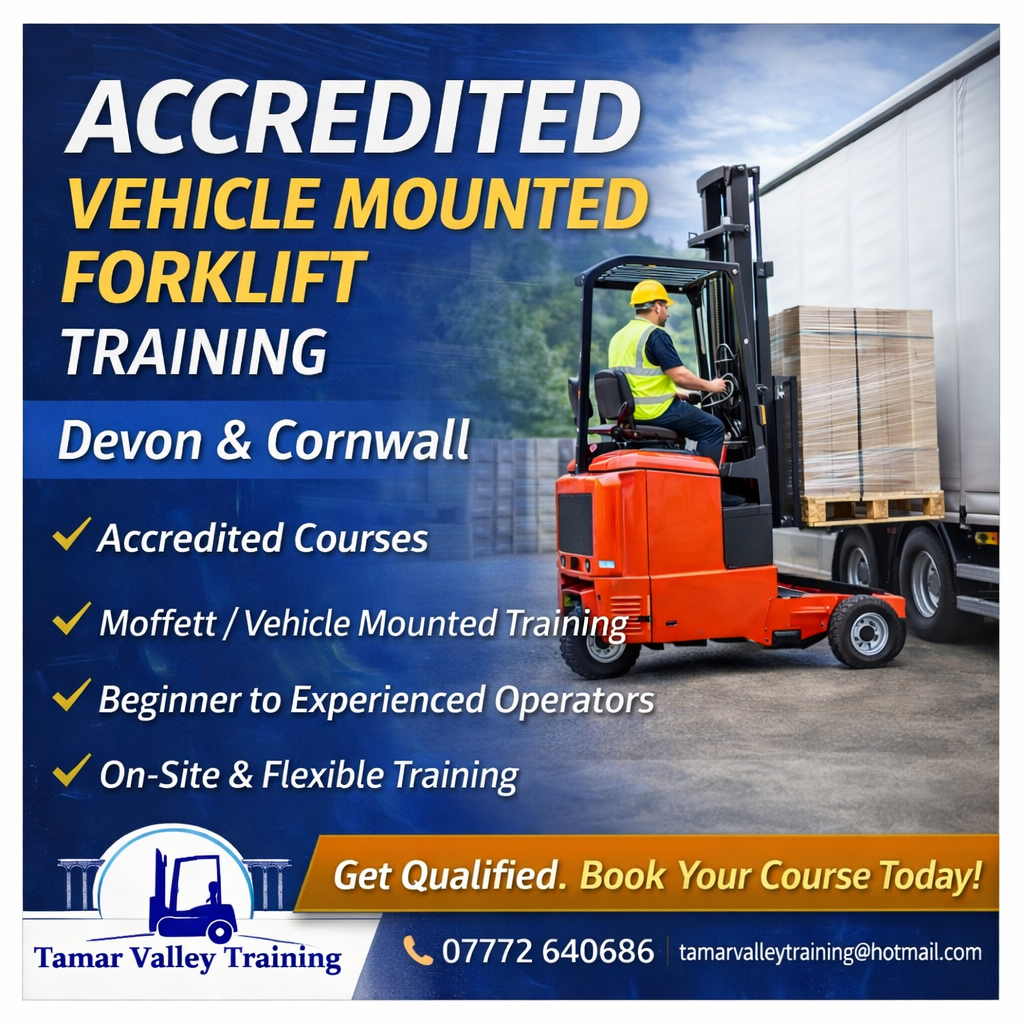 Vehicle Mounted Fork Lift Training Devon and Cornwall