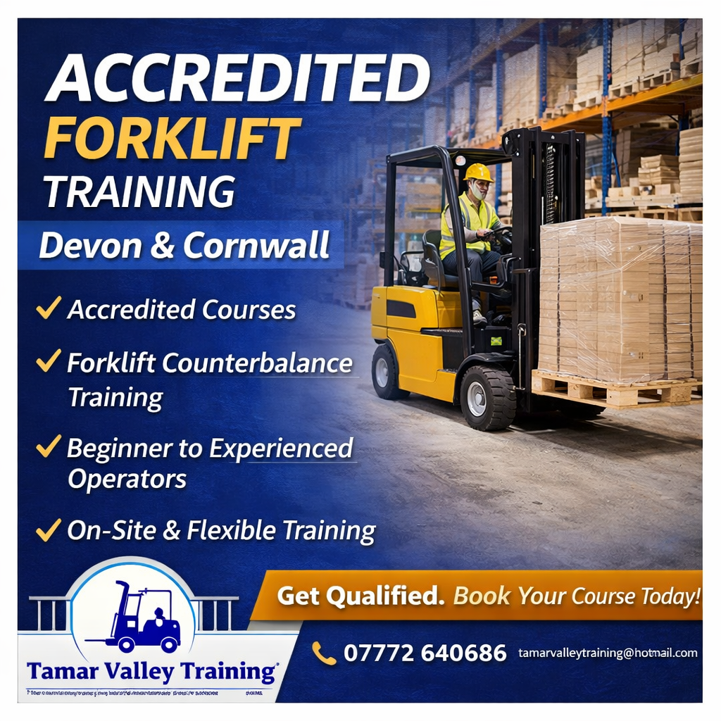 Forklift counterbalance Training Devon & Cornwall