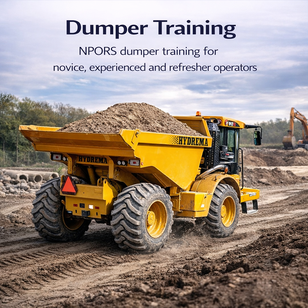 Excavator training in action