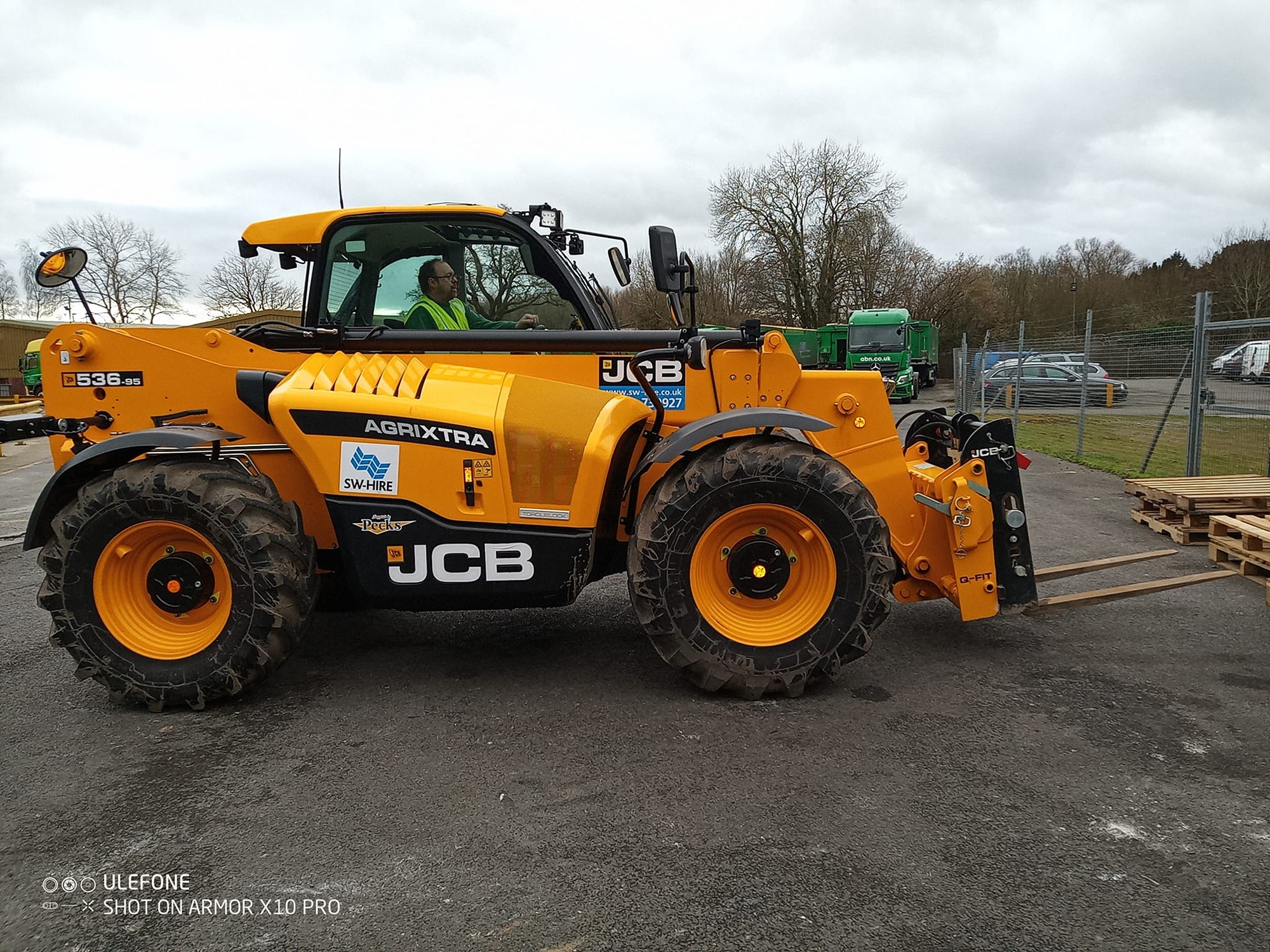 Telehandler at work
