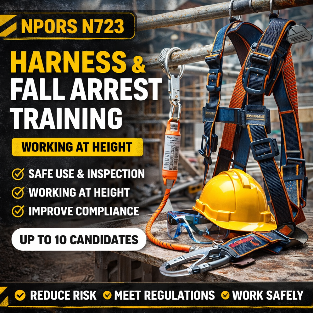 N723 Harness and fall arrest NPORS training