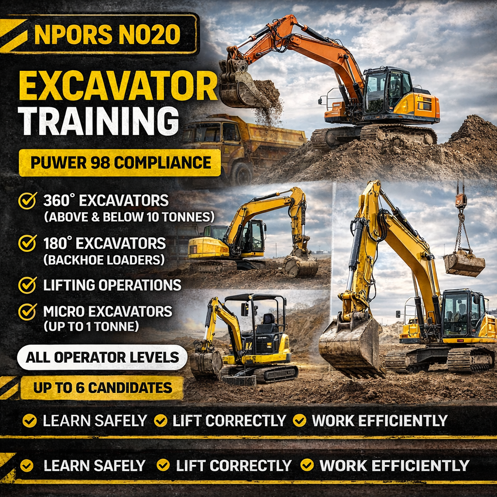 N202 Excavator 360 and 180 NPORS training