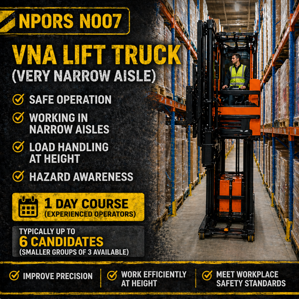 N007 Narrow Aisle Truck (VNA / Turret Truck) NPORS training