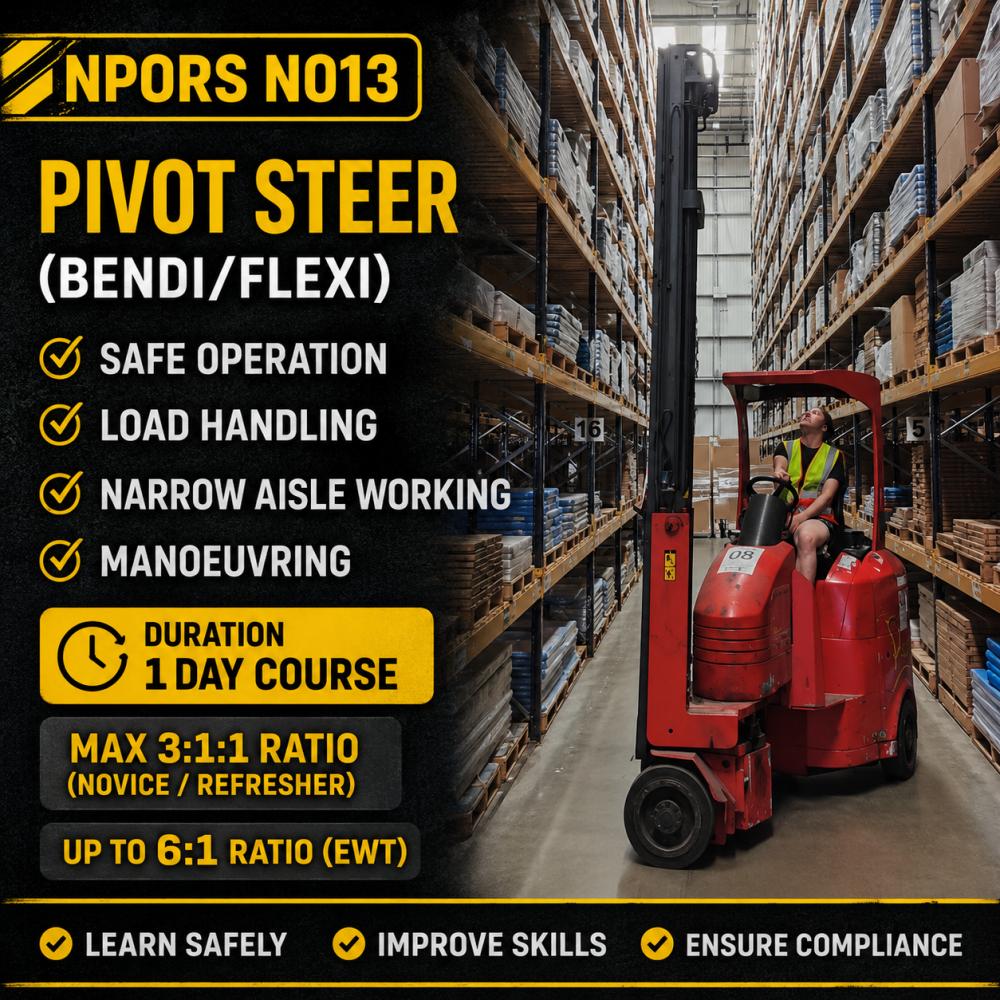 N013 Pivot Steer Truck (Bendi / Flexi) NPORS training.