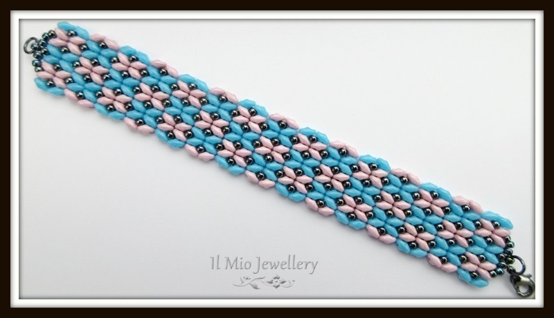 Pink and Blue Butterfly bracelet