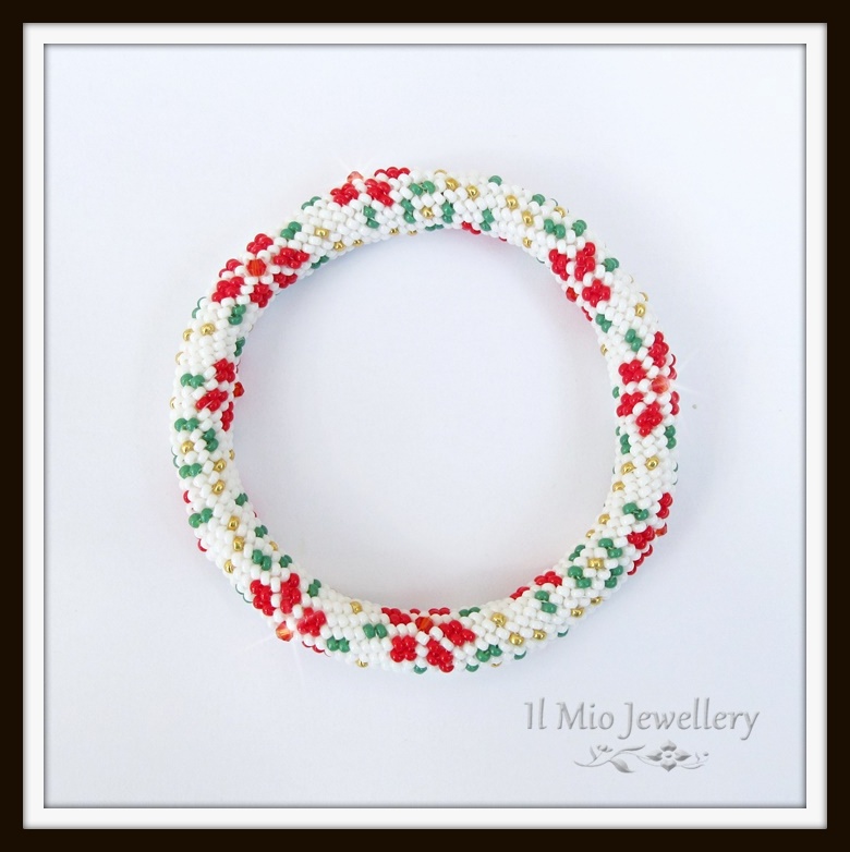 ''Poinsettia Christmas bangle''