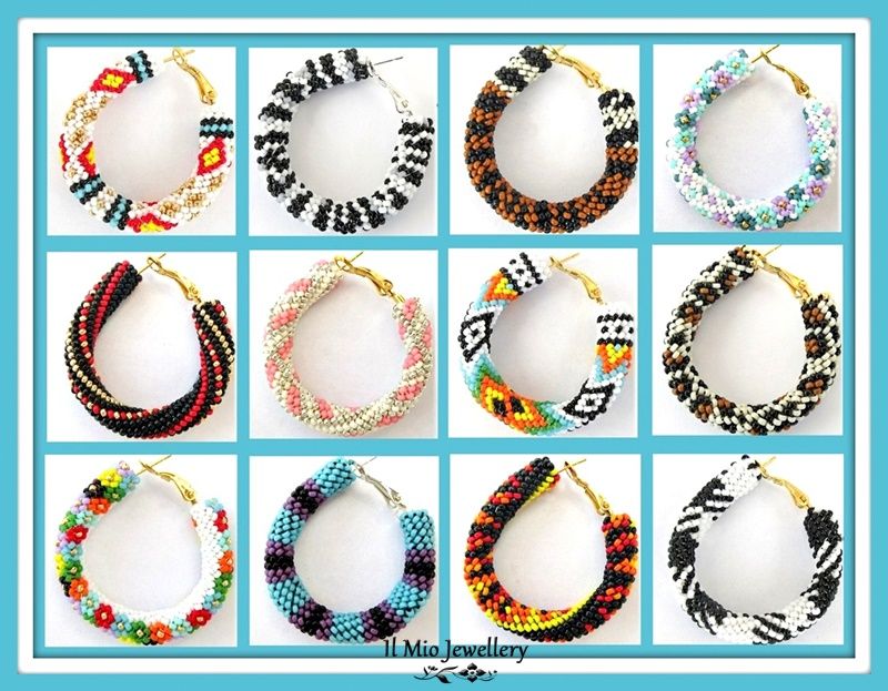 Peytwist hoop earring patterns