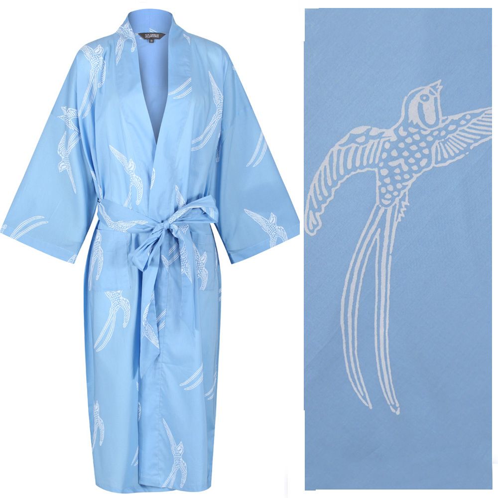 cotton kimono robe long