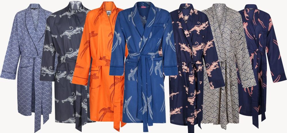 lightweight short sleeve dressing gown Tencel