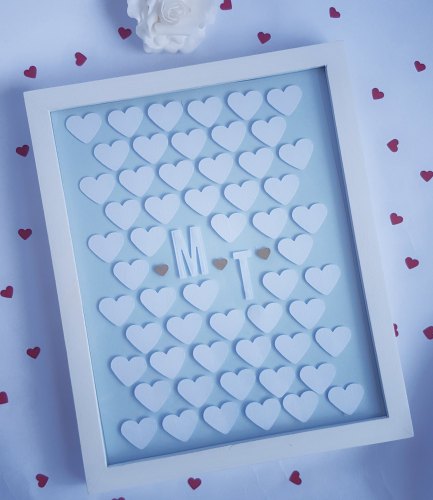 Unique Wedding Party Guest Book Alternative 3d Frame for Signature Bespoke