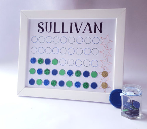 Boys fully personalised Magnet Chore and Behaviour daily Reward Charts